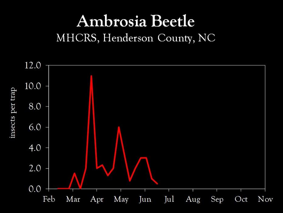 Chart showing insect population trends