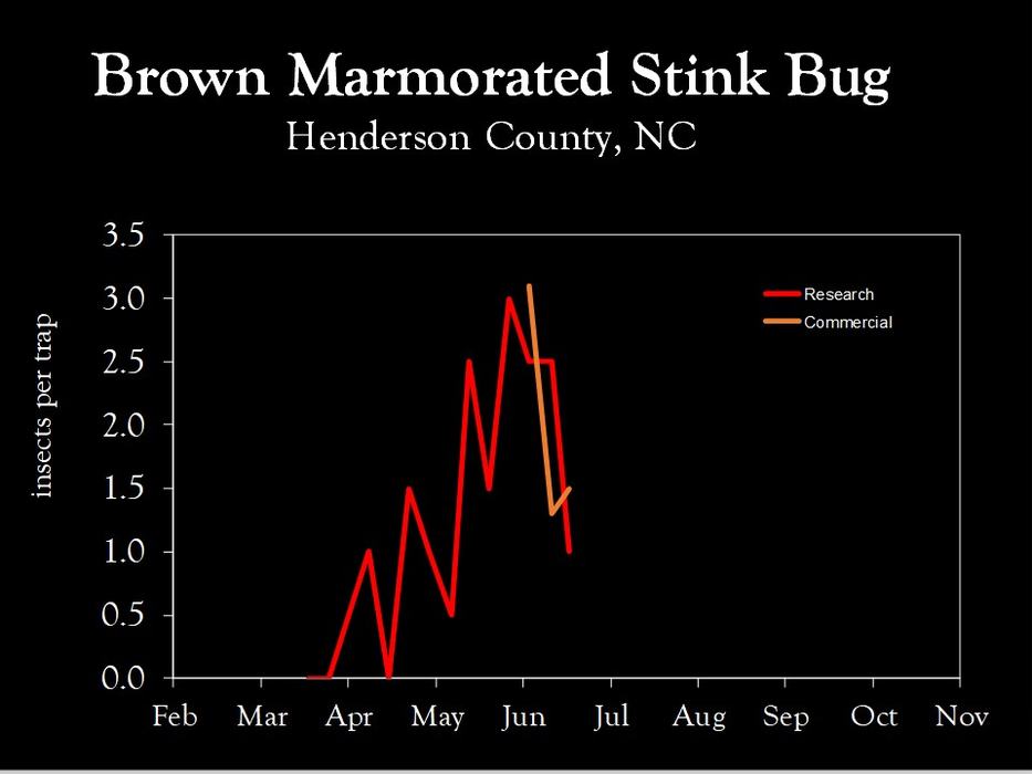 Chart showing insect population trends