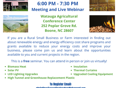 Flyer for WNC Energy Seminar