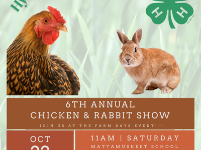 Hyde County 4-H clover, chicken and rabbit; 6th Annual Chicken & Rabbit Show — Oct 22, 2022, 11AM