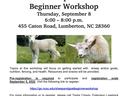 NC Cooperative Extension: 2022 Sheep & Goat Beginner Workshop — Sept 8, 6–8 p.m., 455 Caton Rd