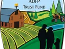 North Carolina ADFP Trust Fund logo — farm with barn, tractor, fields and family silhouettes