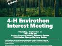 4-H Envirothon Interest Meeting Flyer for Gaston County