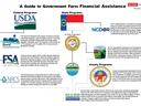 A Guide to Government Farm Financial Assistance infographic showing USDA, NC state and county program logos