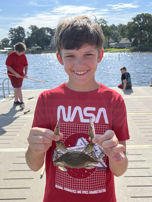 Crabbing on the dock