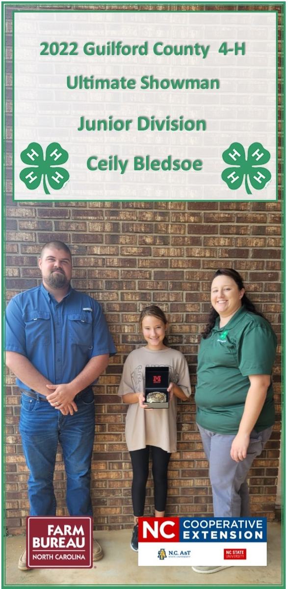 Ceily Bledsoe Wins the Junior Division 4-H Ultimate Showman