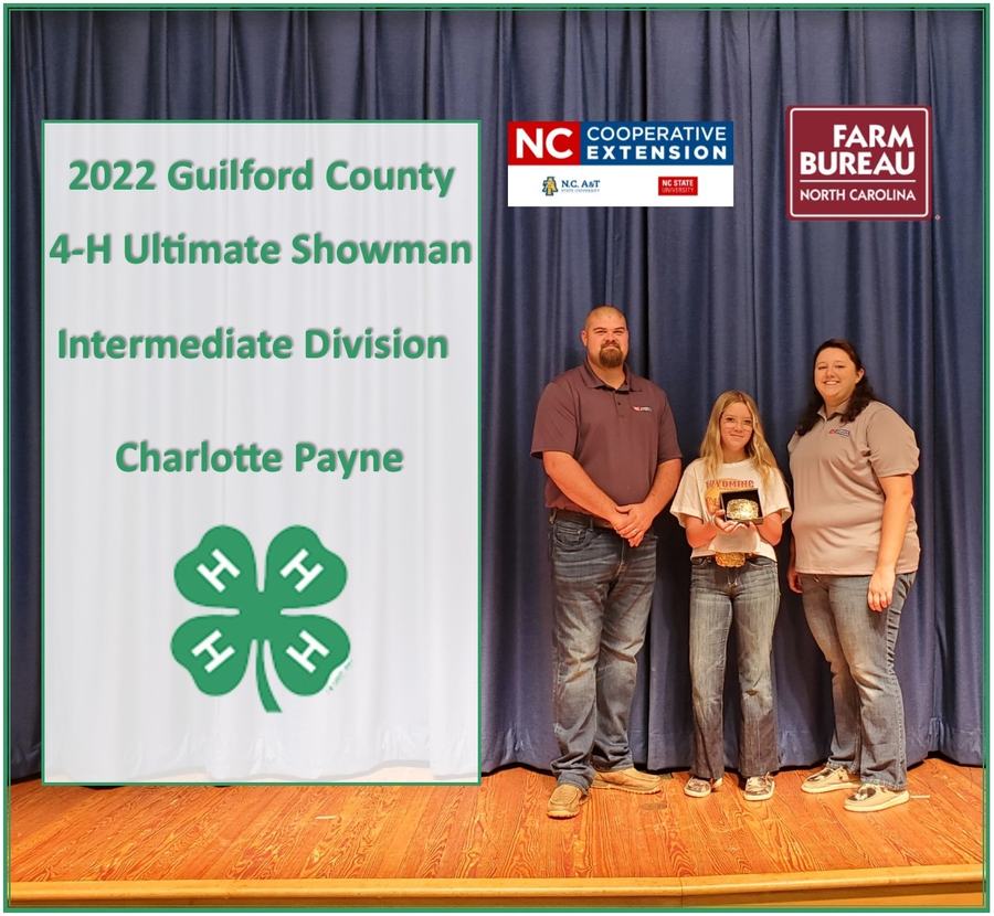 Charlotte Payne Wins the Intermediate Division 4-H Ultimate Showman
