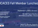 Banner announcing September 1, 2022 Networking Event at NC A&T State University