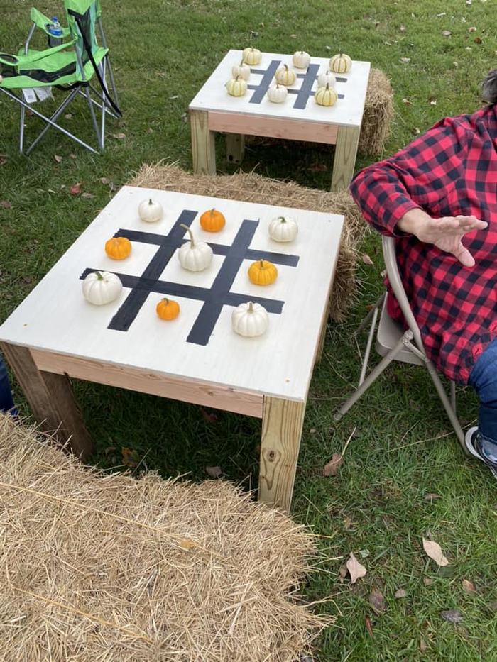 pumpkin tic tac toe boards