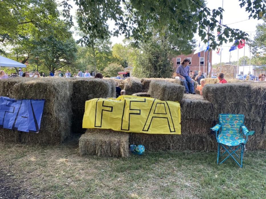 FFA signs on haystacks