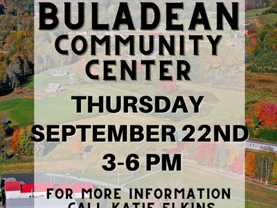 Pop-up Farmer's Market. Buladean Community Center. Thursday September 22nd, 3 p.m. – 6 p.m.