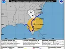 A map of the south eastern United States depicting the possible path of Tropical Storm Ian.