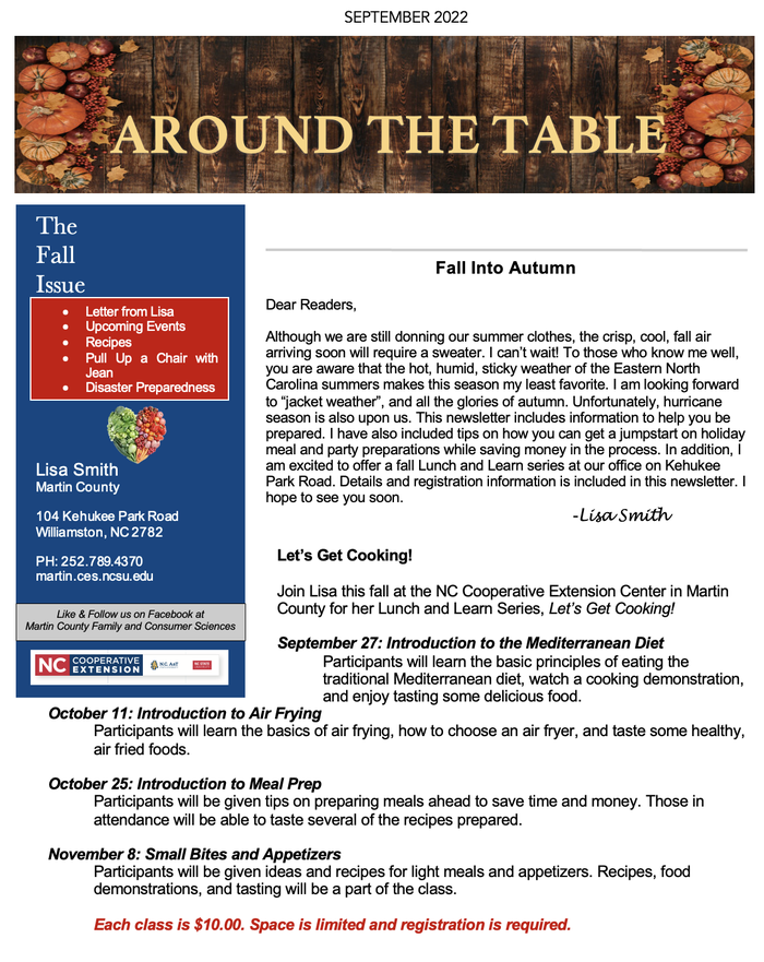 Lunch and Learn dates