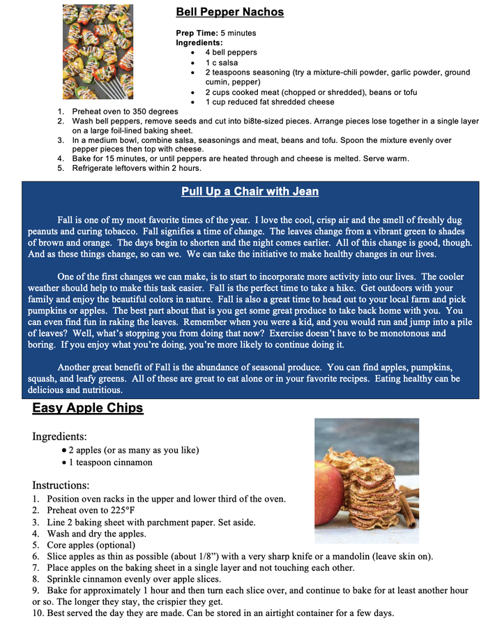 Recipes and autumn season