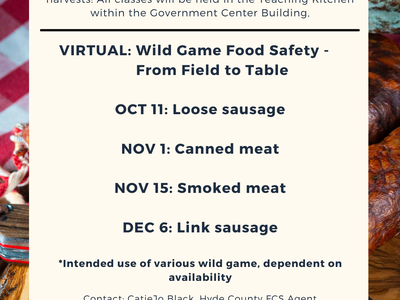 Wild Game Preservation Schedule 2022