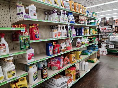shelf of pesticides