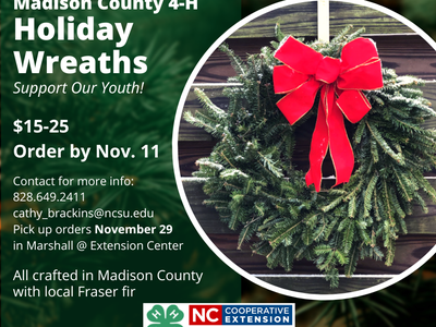 holiday wreath flyer