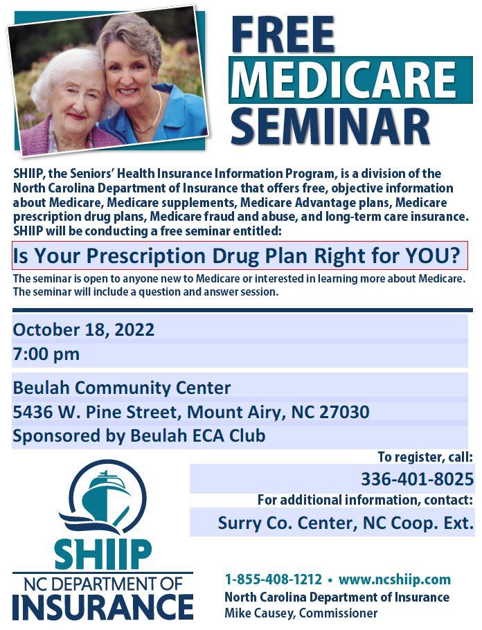 Free Medicare Seminar.