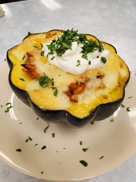 Acorn Squash Stuffed with Mexican-Style Chicken