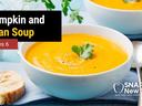 bowl of pumpkin and bean soup