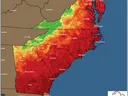 East Coast Minimum Temperature Forecast, Tuesday, 10/18/2022.
