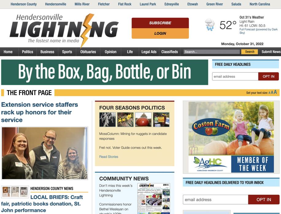 awards lightning newspaper article 2022