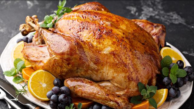 thanksgiving turkey on a platter
