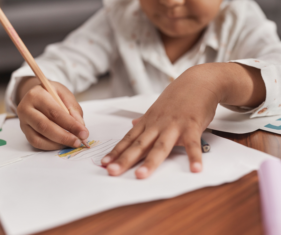Child Writing A Letter