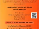 2023 Stokes County Bee School; classes Feb 4, 11, 18, 25; Test Day Mar 11; Danbury, NC