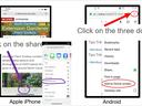 Screenshots of Toolbox on mobile phone
