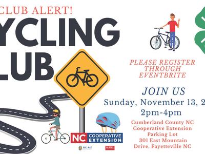 New Club Alert: Cycling Club — Join us Sunday, November 13, 2022, 2pm–4pm