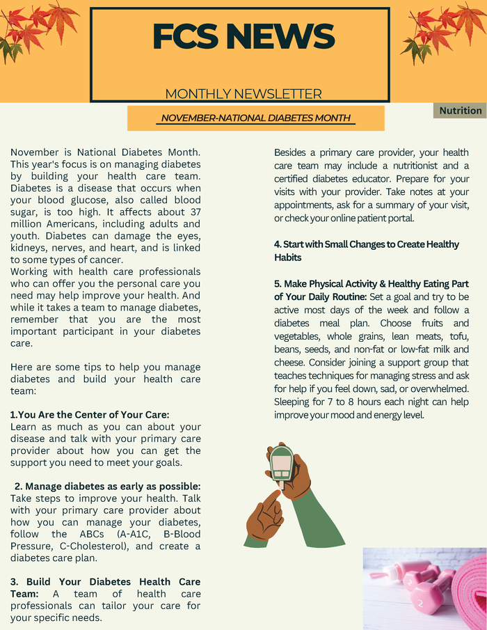 FCS Newsletter November 2022 Page1