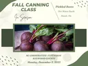 Fall Canning class, fresh beets with green tops