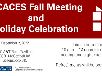 Image announcing the Fall 2022 NCACES meeting