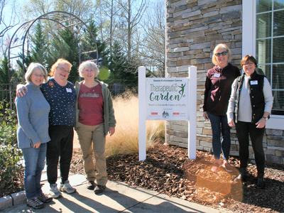 Volunteers at the Senior Enrichment Center Garden