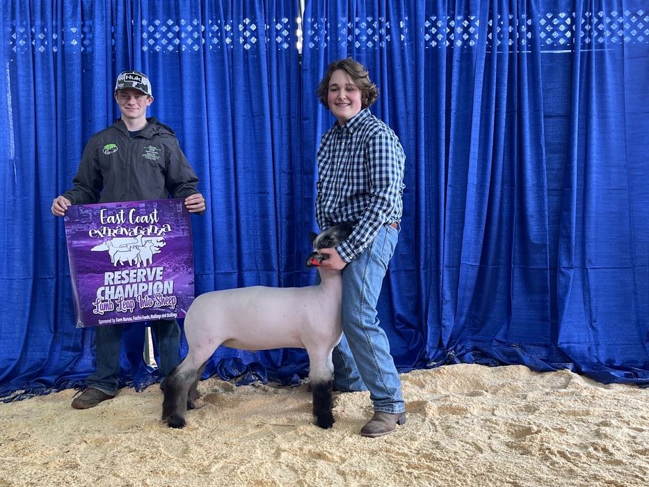 A youth lamb contestant poses with their lamb.