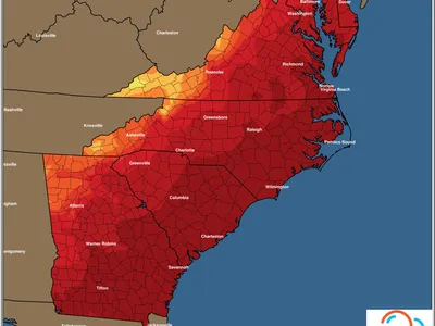 East Coast minimum temperature forecast for Saturday 11/12/2022.