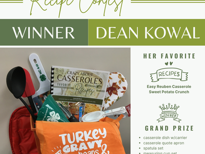 WINNER Crazy about Casseroles Recipe Contest