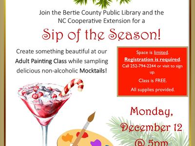 Flyer for Sip N Paint Class Registration