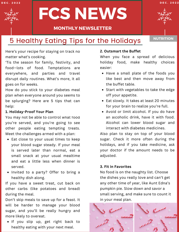 FCS Newsletter December 2022 page 1