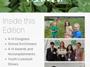 Magazine cover titled "THE DAVIE CLOVER" showing children in 4‑H photos and a contents list