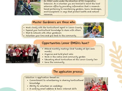 Become a Lenoir County Extension Master Gardener Volunteer