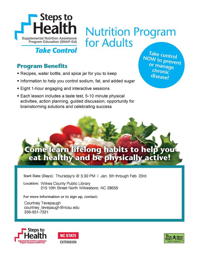 Steps to Health flyer.