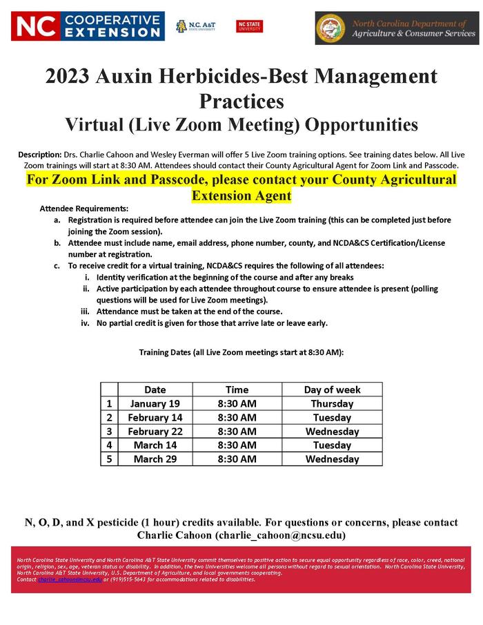 2023 Auxin Training 