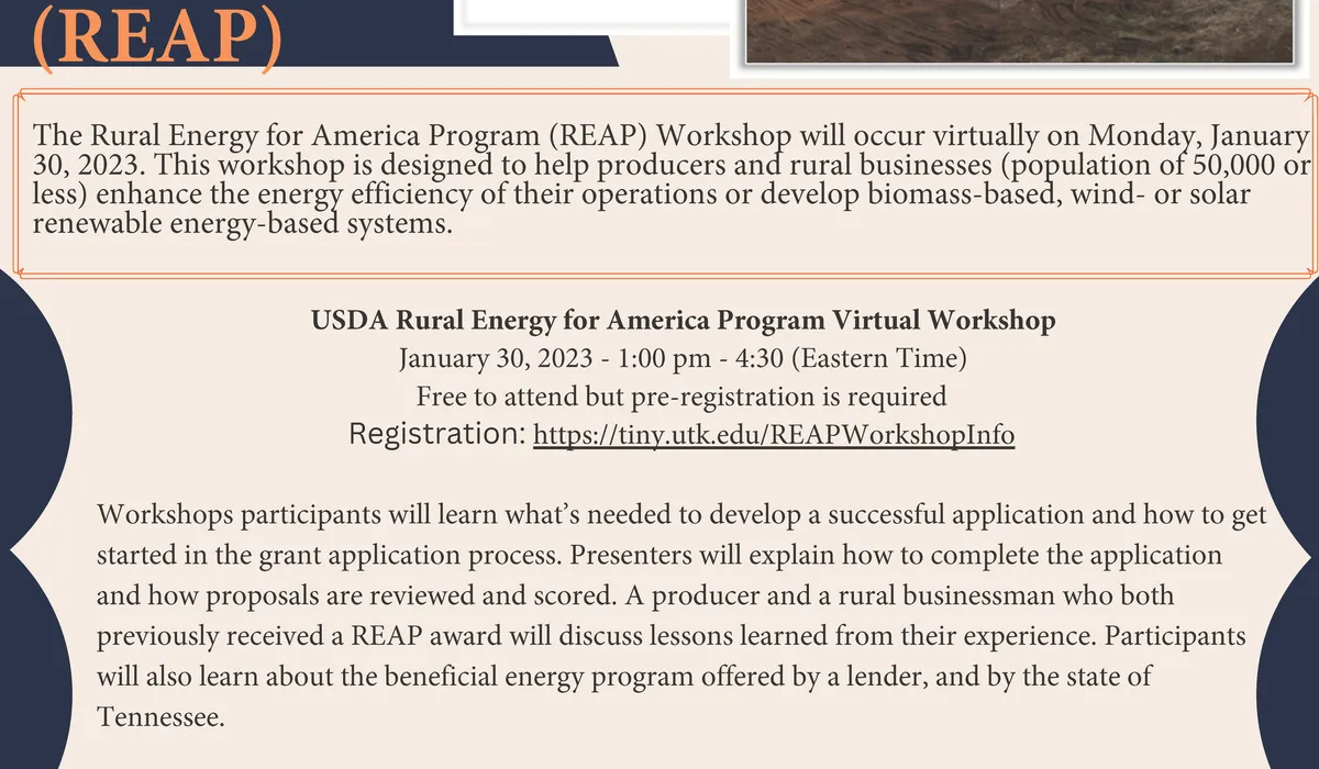 REAP Grant for Dairy Businesses - Virtual Workshop Opportunity - Dairy ...