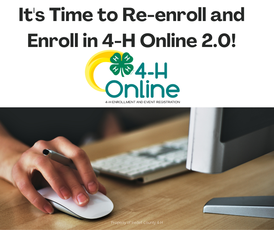 It's time to Re-enroll and Enroll in 4-H online 2.0!