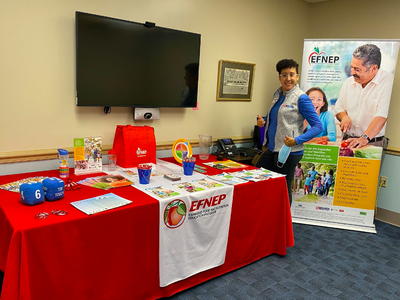 EFNEP Educator, Natema Drummond at local event