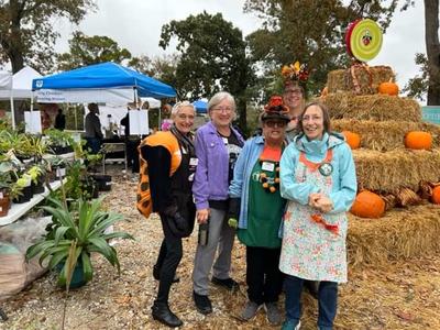 A group of women at a fall festival.
