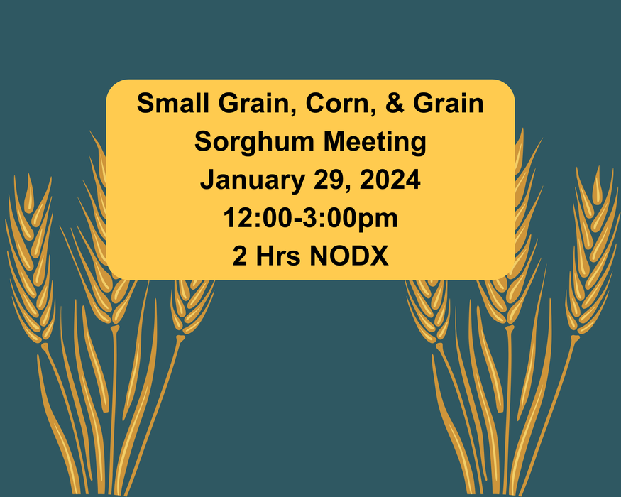 Blue green background with wheat. Gold Box with verbiage.