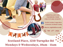Line Dance for Exercise flyer: Scotland Place 1210 Turnpike Rd; Mon & Wed 10–11am; Free seniors 55+